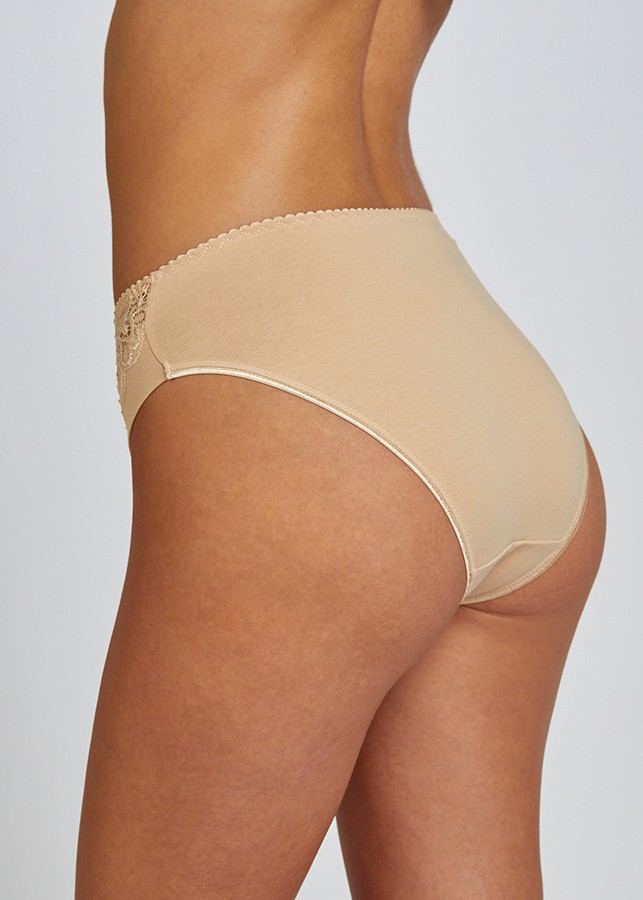 High leg cotton with lace תחתון כותנה בשילוב תחרה (Panties)
