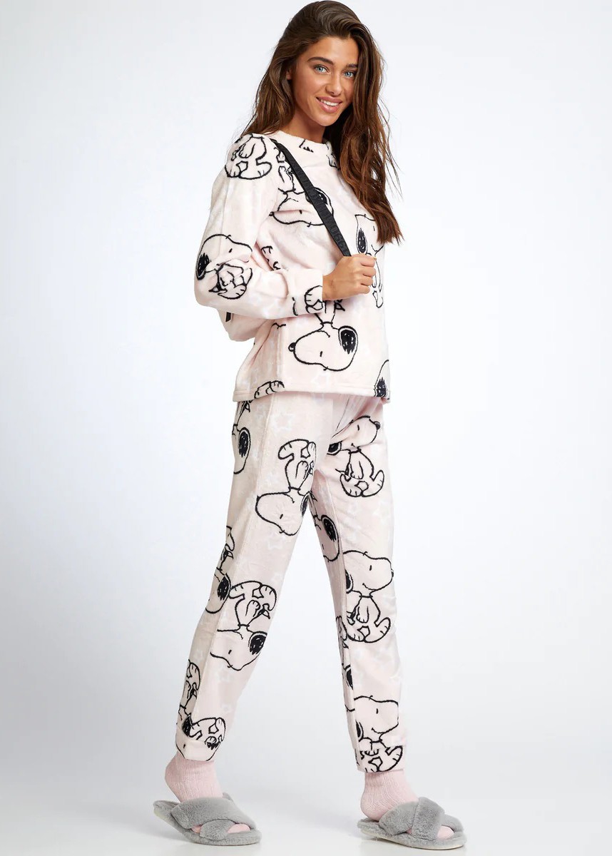 סט פיג'מת סנופי כוכבים פלאפי (Pajamas)
