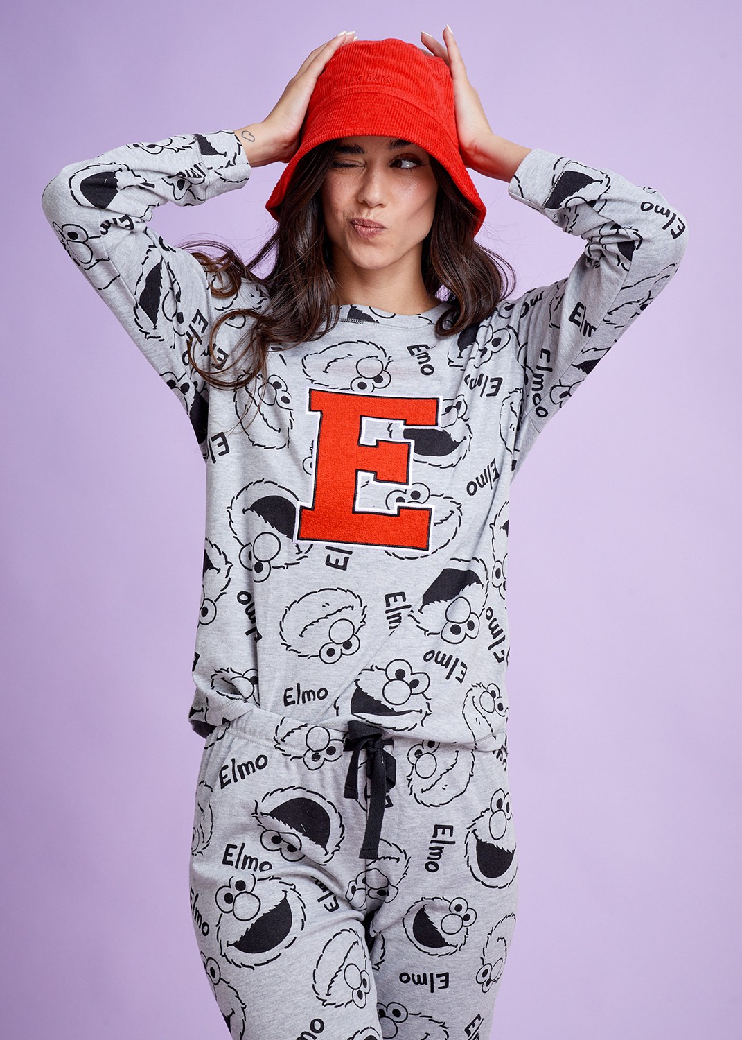 סט פיג'מה חורף Sesame st' Women Set PJ (Pajamas)