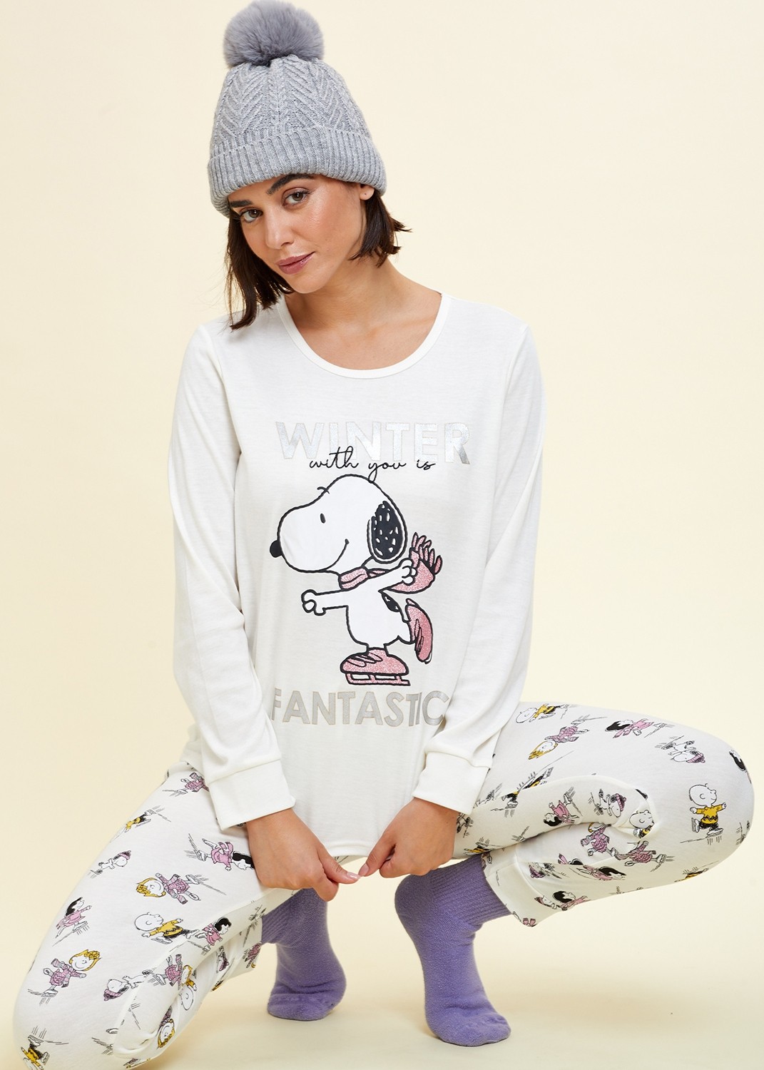 סט פיג`מה סנופי חורף (Pajamas)