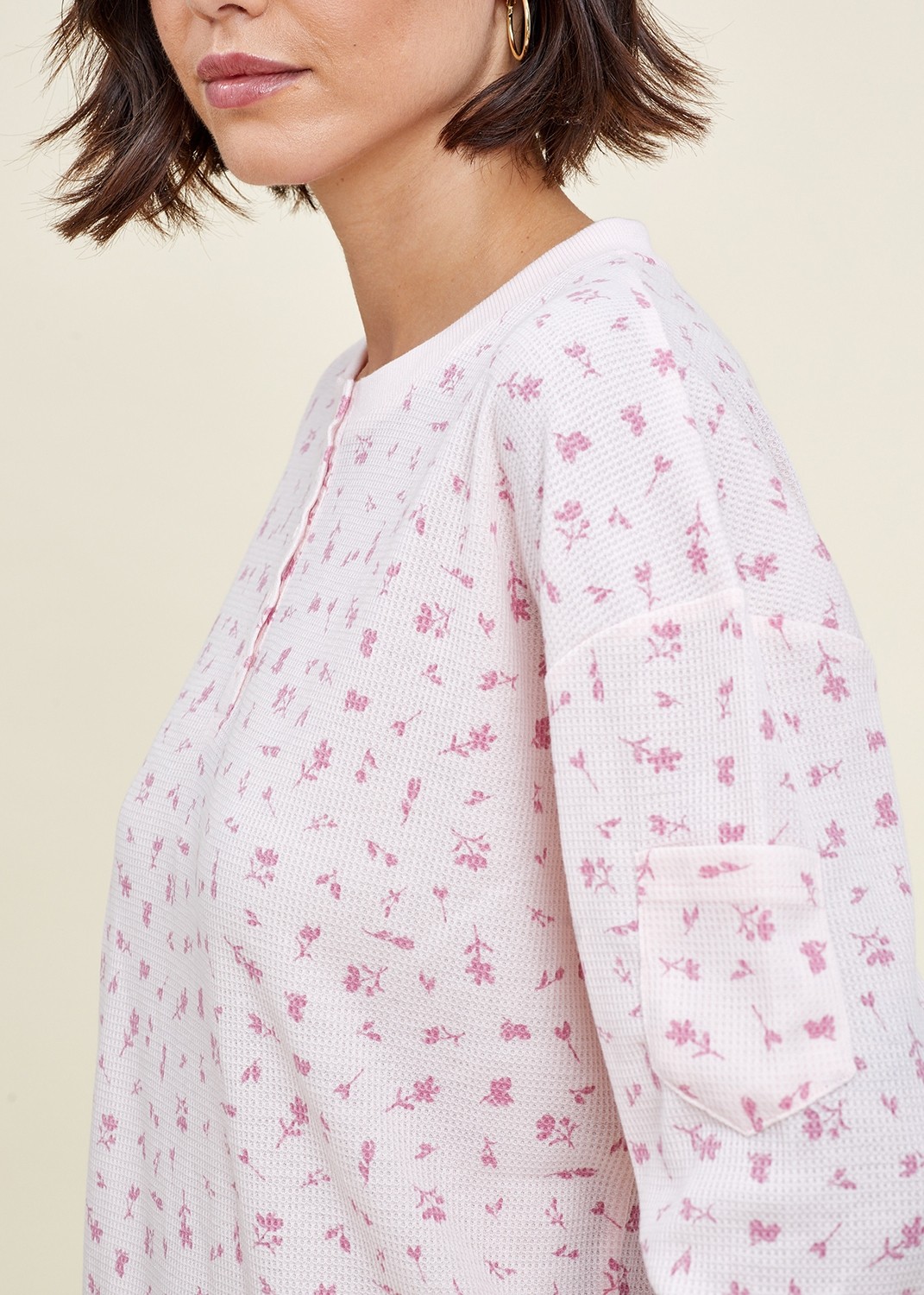 סט פיג`מה פרחונית וואפל (Pajamas)