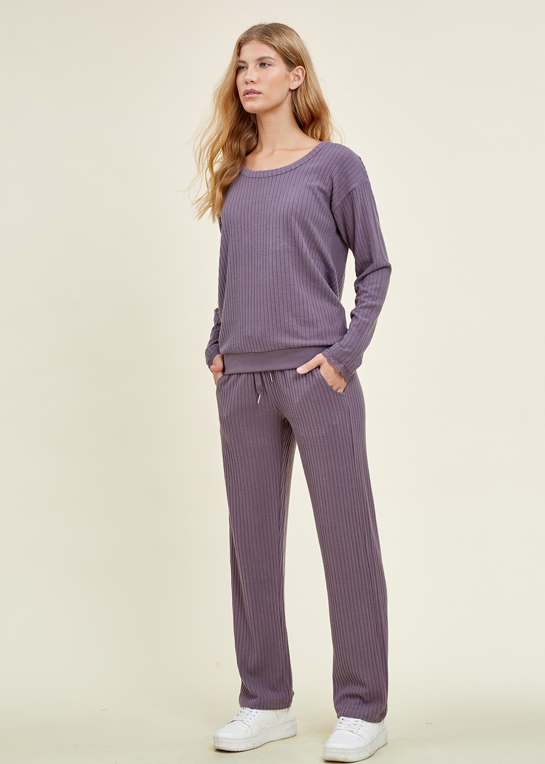 פיג`מה פסים קלאסית סריג (Pajamas)