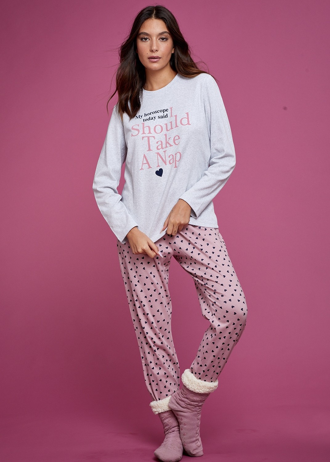 פיג`מה מכנס לבבו כותנה 100% (Pajamas)