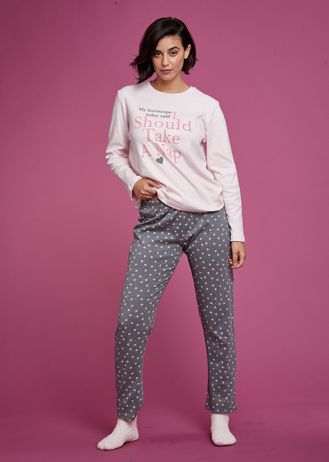 פיג`מה מכנס לבבו כותנה 100% (Pajamas)