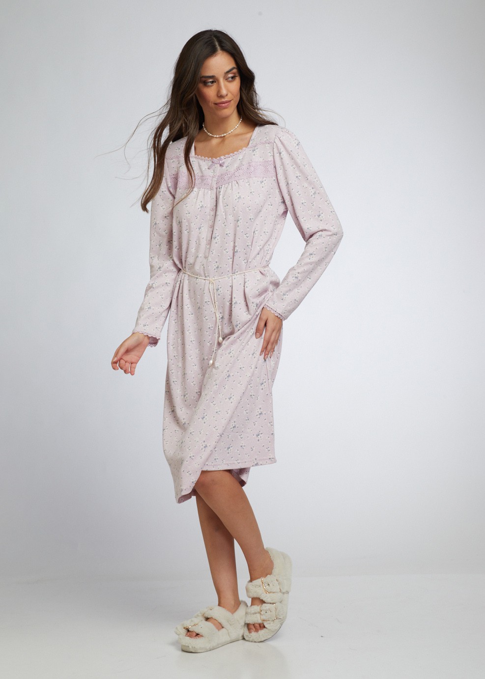 כותונת מקסי בייסיק פרחים (Pajamas)