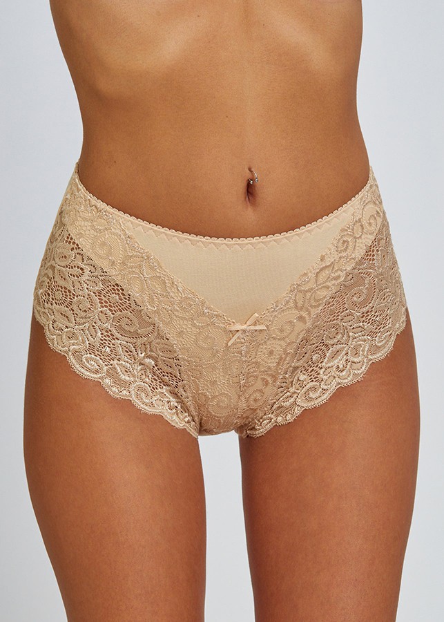 Brief cotton with Lace תחתון כותנה מקסי 