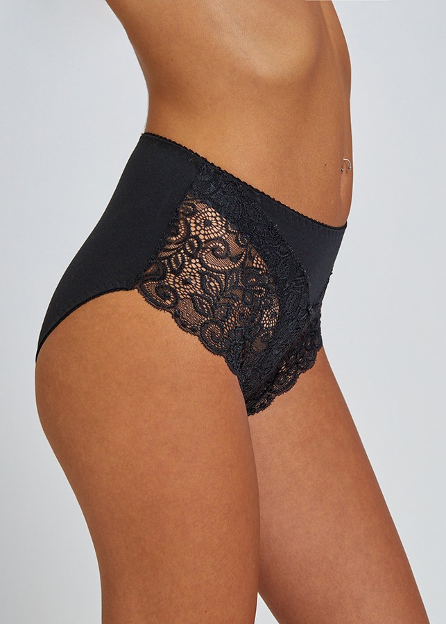 Brief cotton with Lace תחתון כותנה מקסי 