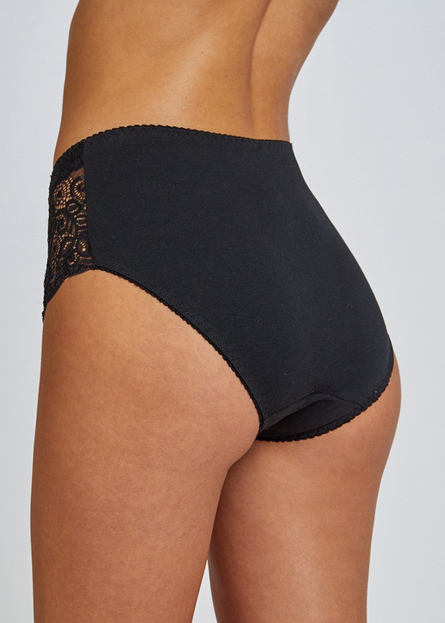Brief cotton with Lace תחתון כותנה מקסי 