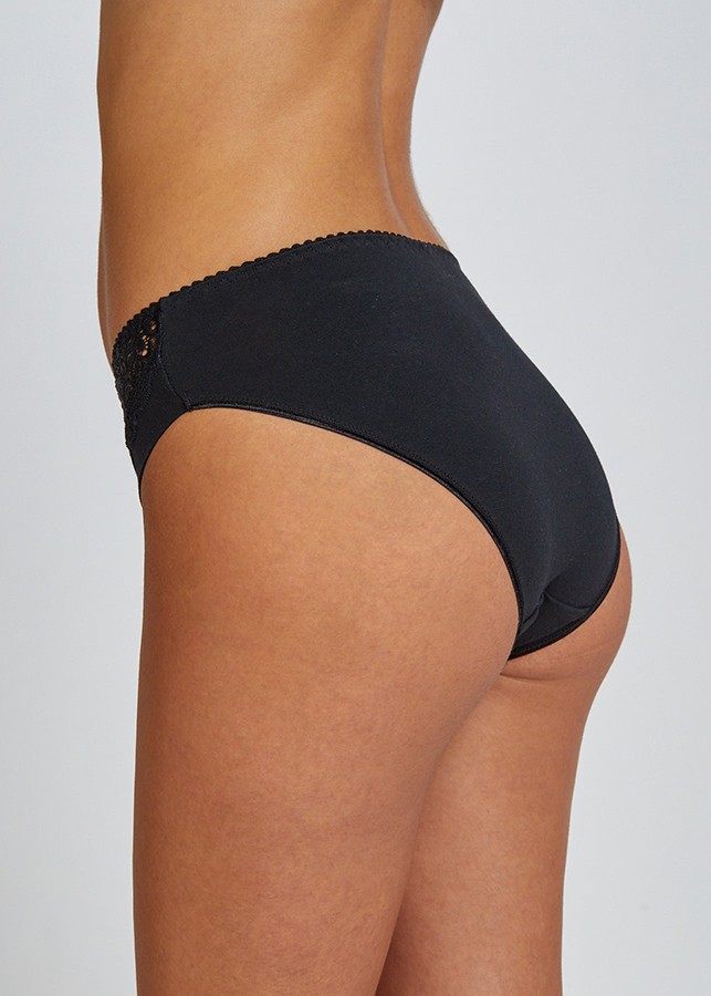 High leg cotton with lace תחתון כותנה בשילוב תחרה (Panties)