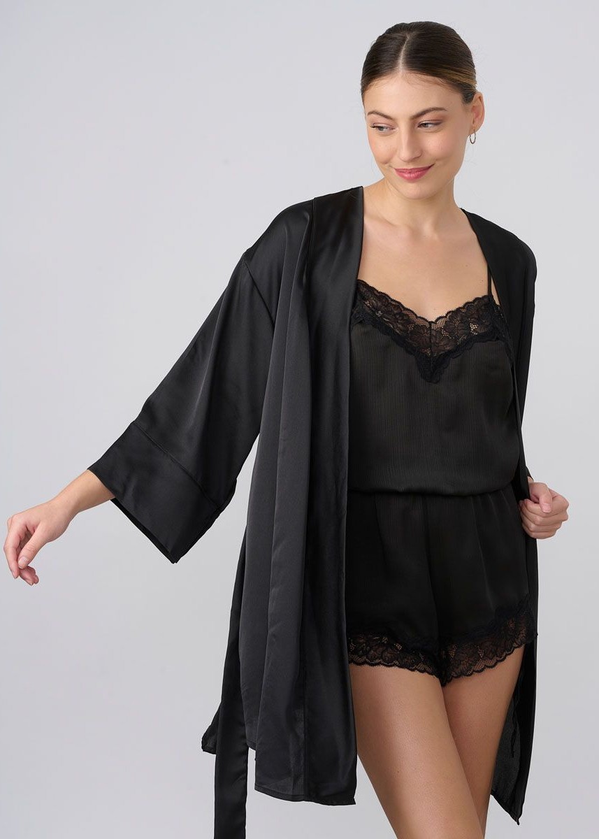חלוק סטן חלק SW2022 (SexySleepwear)