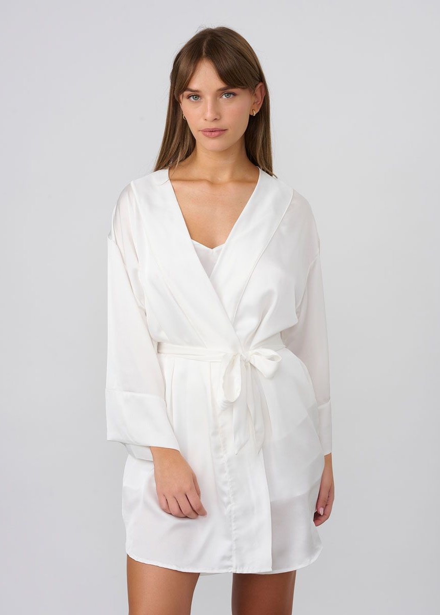 חלוק סטן חלק SW2022 (SexySleepwear)
