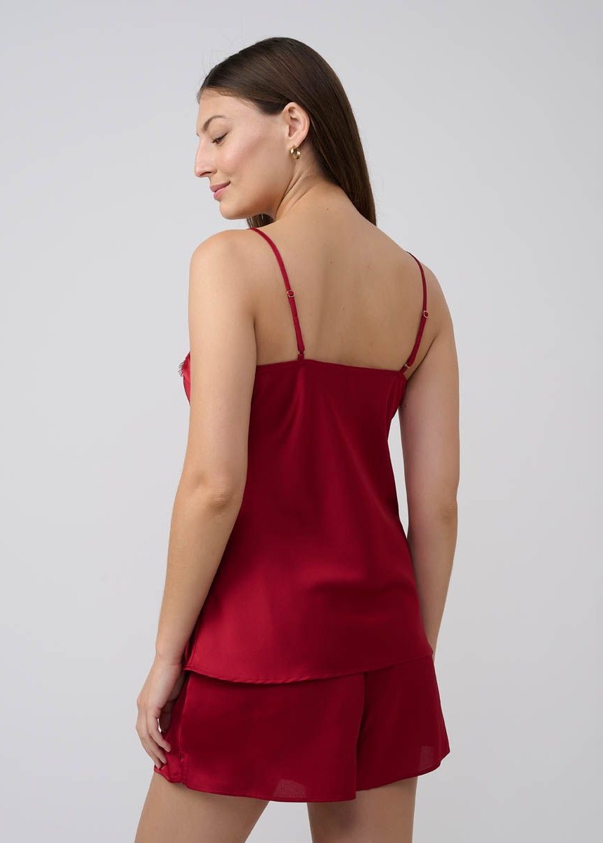 סט בייבי דול סאטן בשילוב תחרת ריסים (SexySleepwear)