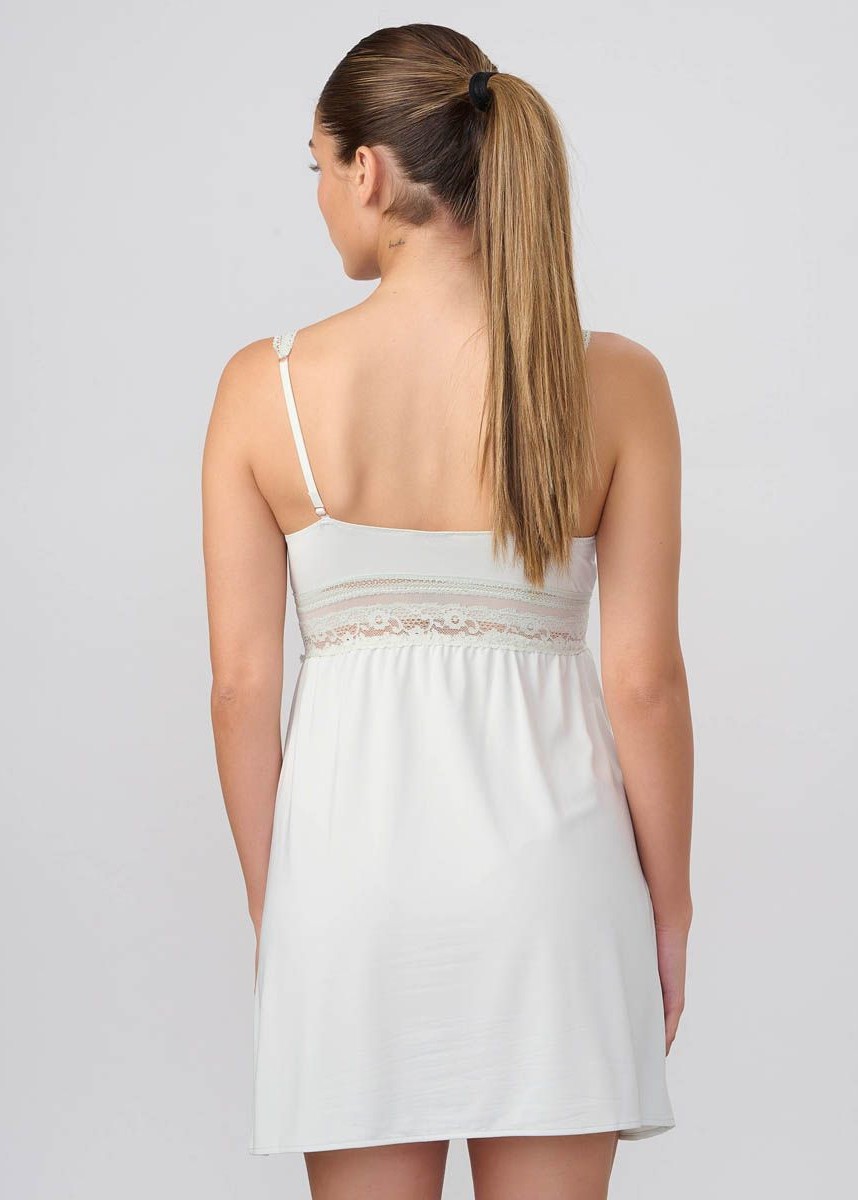 כותונת מיקרופייבר עם תחרה וקאפ נשלף (SexySleepwear)