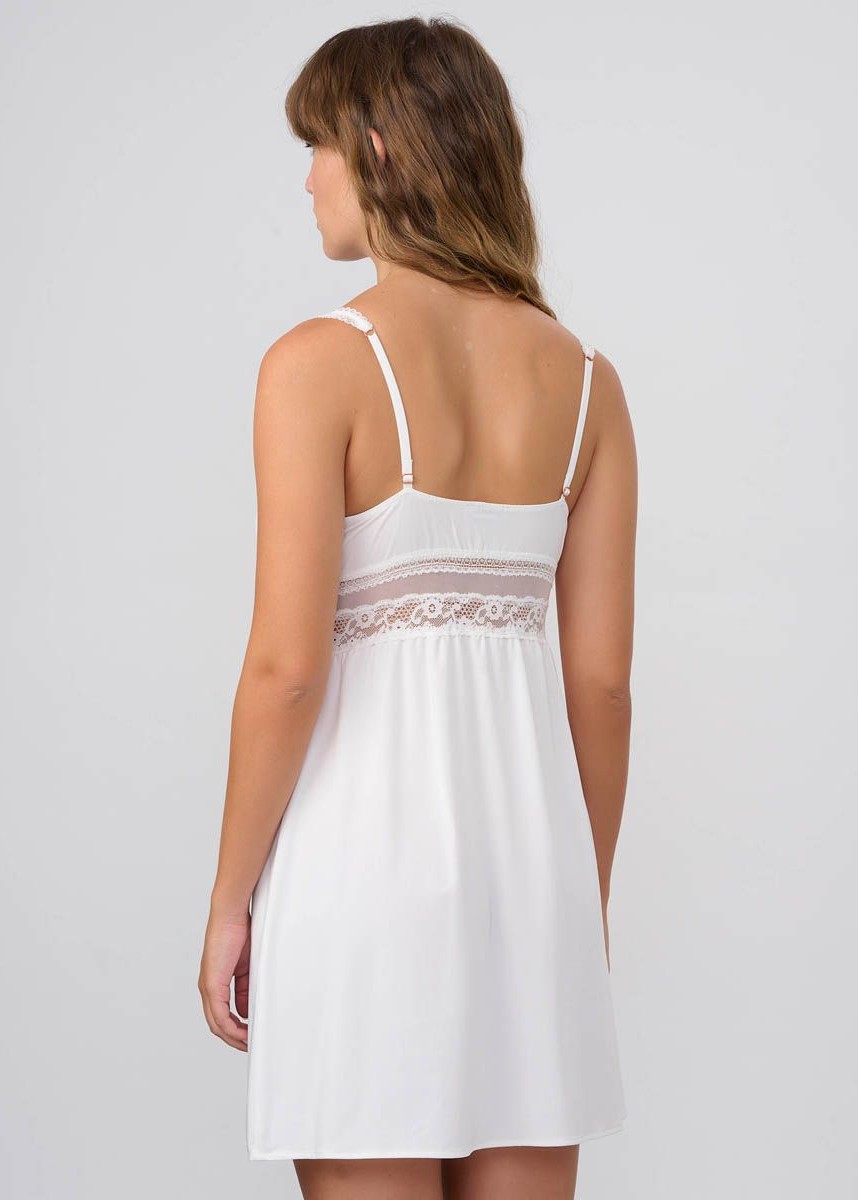 כותונת מיקרופייבר עם תחרה וקאפ נשלף (SexySleepwear)