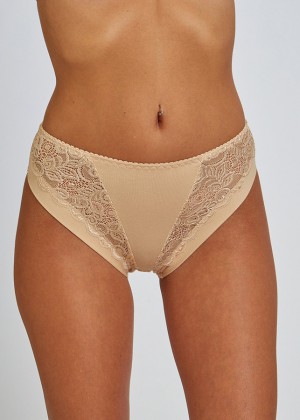 High leg cotton with lace תחתון כותנה בשילוב תחרה (Panties)