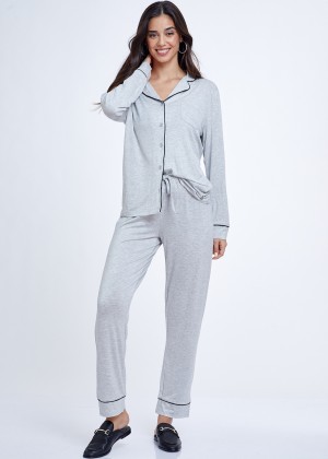 Boyfriend Viscose חליפת פנאי בויפרנד ויסקוזה (Pajamas)