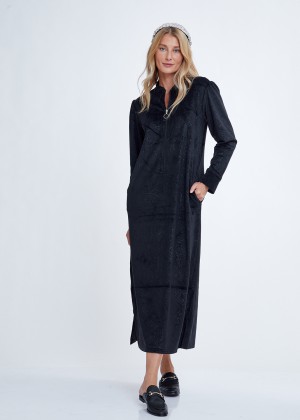 כותונת קטיפה Embossed Velvet Night Dress (Pajamas)