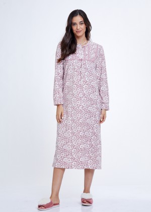 כותונת מיקרו פליז בהדפס פרחים (Pajamas)