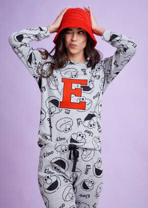 סט פיג'מה חורף Sesame st' Women Set PJ (Pajamas)