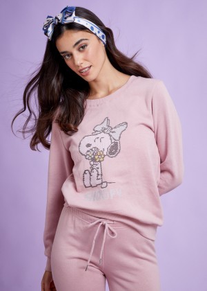 חליפת פנאי פוטר Snoopy Bow Footer (Pajamas)
