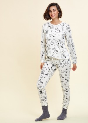 סט פיג`מה סנופי לבבות (Pajamas)