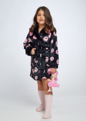 SMILEY GIRLS ROBE חלוק פליז לילדות
