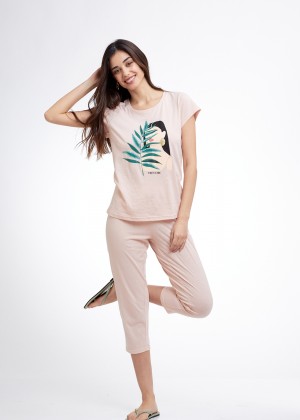 סט פיג'מה אורך 3/4 (Pajamas)