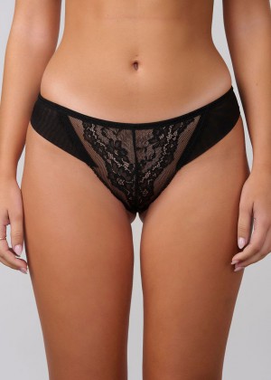 תחתון ברזילאי שקוף בשילוב תחרה (Panties)