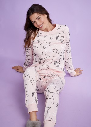 חליפת פנאי פואר Stars Snoopy Footer (Pajamas)