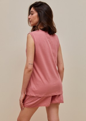 סט פיג'מה קיץ 100% כותנה (Pajamas)