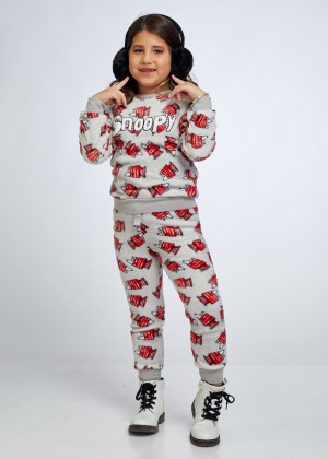 SNOOPY ON THE ROOF חליפת פנאי לילדות (Pajamas)