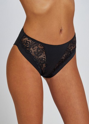 High leg cotton with lace תחתון כותנה בשילוב תחרה (Panties)