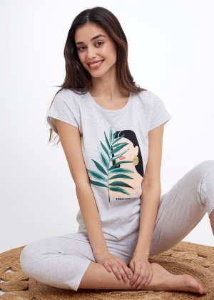 סט פיג'מה אורך 3/4 (Pajamas)