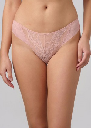 תחתון ברזילאי שקוף בשילוב תחרה (Panties)